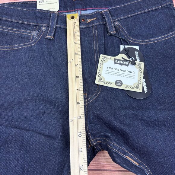 Levis 511 Slim Fit Skateboarding Jeans 34x30 Cordura Fabric Rigid Indigo - Picture 9 of 16